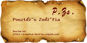 Posztós Zsófia névjegykártya