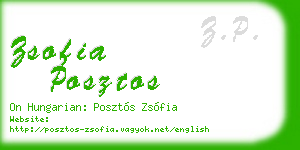 zsofia posztos business card
